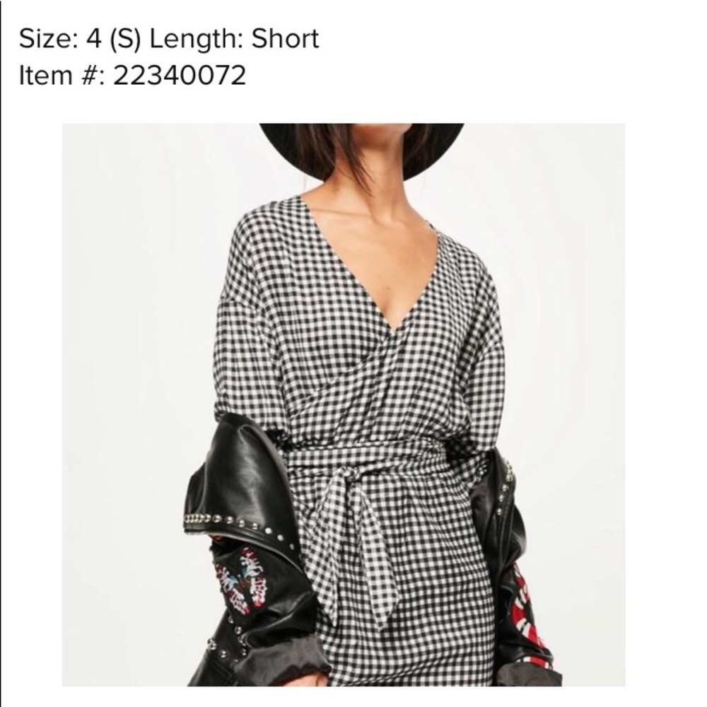 Black and white gingham dress